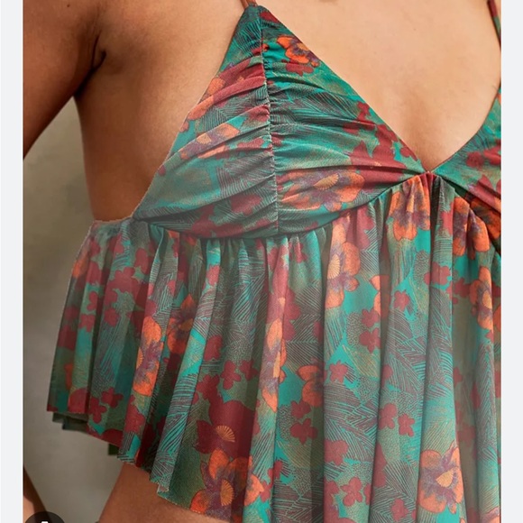 Urban Outfitters Lila Mesh Babydoll Cami top - Picture 3 of 8